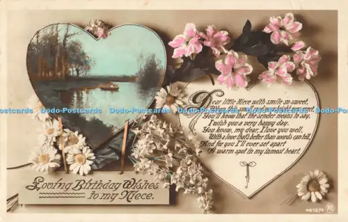 R042683 Liebe Grüße Liebe Geburtstagswünsche an meine Nichte Carlton 1915