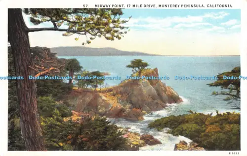 R044432 Midway Point 17 Meilen Fahrt Monterey Peninsula Kalifornien weiß