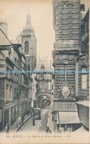 R045699 Rouen La Rue de la Grosse Horloge Levy Fils 1917