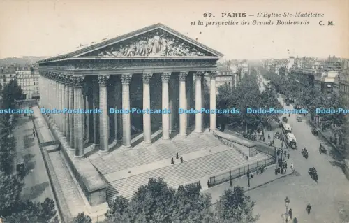 R045767 Paris L Eglise Ste Madeleine et la Perspective des Grands Boulevards