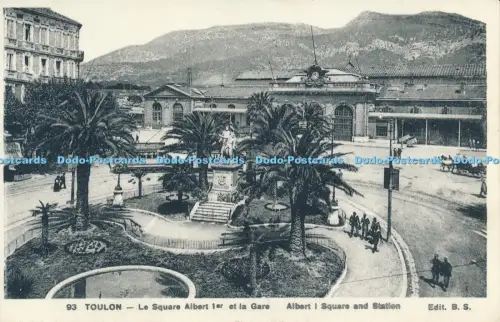 R045796 Toulon Albert I Platz und Bahnhof
