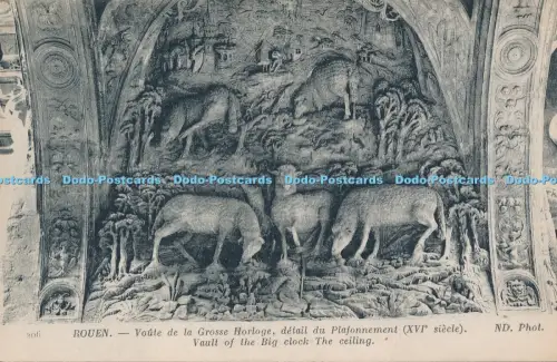 R045799 Rouen Vault of the Big Clock the Ceiling ND