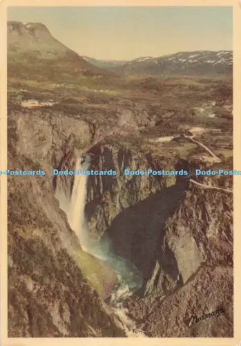 D255942 Norwegen Fossli Berghotel mit dem Voringfoss Wasserfall Normann