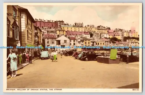 R825768 Brixham William of Orange Statue The Strand C E Riley Newton Abbot