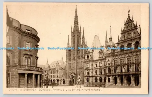 R825962 Wiesbaden Schloss Rathaus und Evang Hauptkirche Karl Rud Bremer