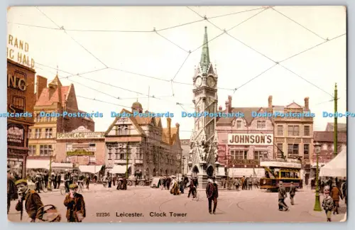 R825994 Leicester Uhrturm Photochrom