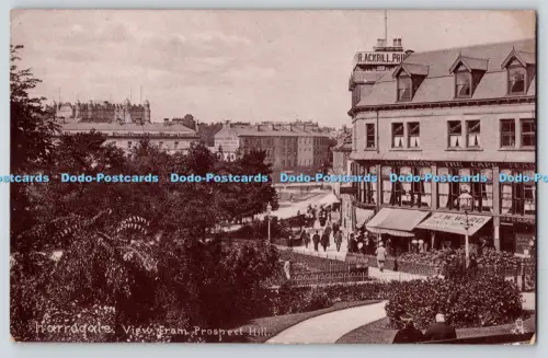 R825997 Harrogate Blick vom Prospect Hill Tuck Silverette Serie 1558 1921