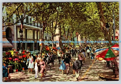 L358663 Barcelona Die beliebte Rambla de las Flores J Ubach Puig