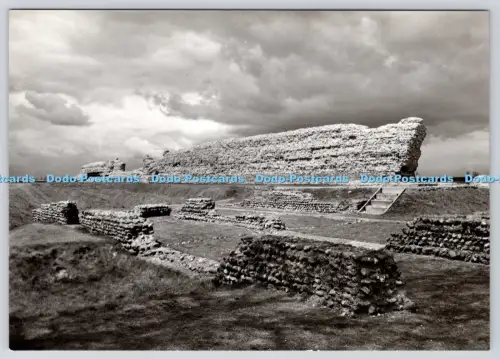 L357650 Kent Richborough Castle Nordwand aus dem Südosten zeigt Überreste o