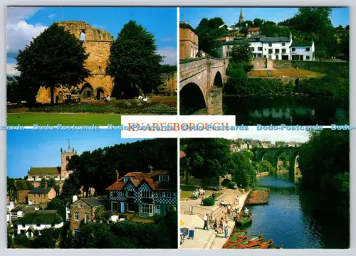 L357687 Knaresborough Das Schloss Der Fluss Nidd Die Kirche und Häuser John Hinde