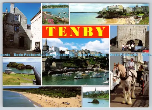 L357688 Tenby South Wales Beach Port Pferdekutsche Boote J Salmon Ltd Cameracol