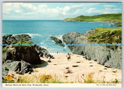 L357900 Devon Woolacombe Barricane Beach and Morte Point John Hinde Ltd D Noble