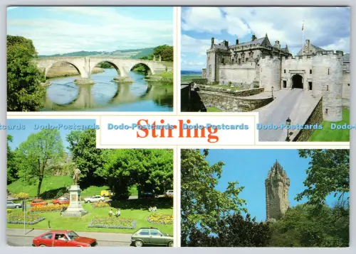 L357935 Stirling The Old Bridge Robert Burns Statue Stirling Castle Whiteholme o