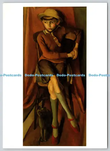 L360918 Hove Museum and Art Gallery Boy with a Cat Bernard Meninsky Larkfield Pr