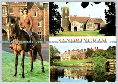 L363099 Sandringham H M The Queen on Cossack House and Lake Jarrold and Sons Ltd