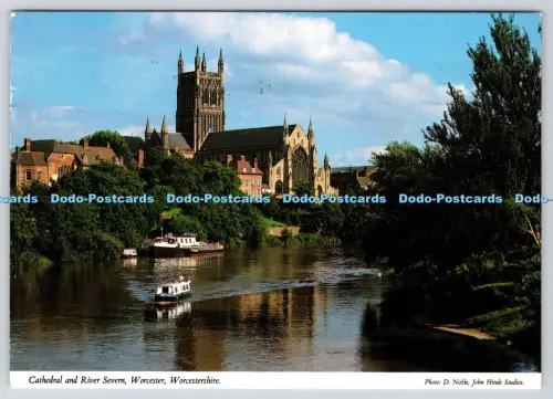 L363342 Worcestershire Worcester Kathedrale und Fluss Severn John Hinde Ltd D Nob