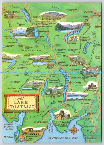 L363583 The Lake District Karte J Salmon Sevenoaks Kent