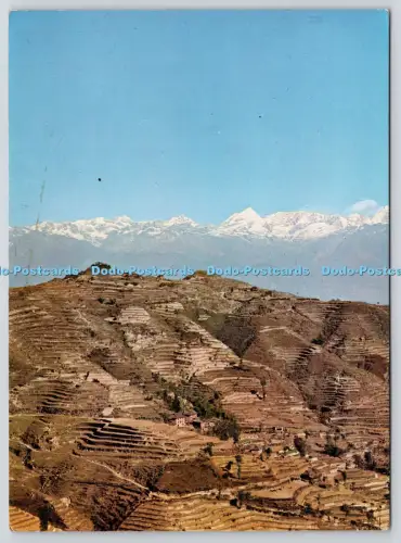 L363728 Blick auf den Himalaya von Nagarkot Cottage und Industrie und Handwerk