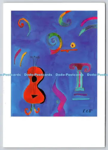 L363757 Musikinstrument Postkarte