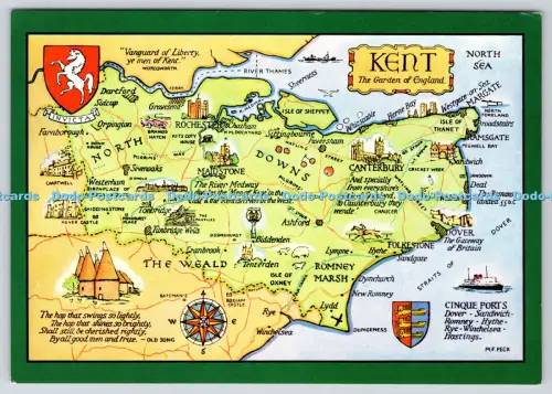 L364529 Kent Map J Salmon Sevenoaks Kent