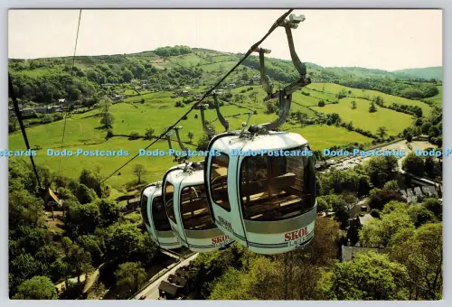 L364797 Die ersten alpinen Seilbahnen Großbritanniens hoch über Matlock Bath und dem D