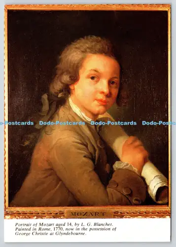 L364885 Portrait Mozarts 14 Jahre L G Blanchet gemalt in Rom Larkfield Printi