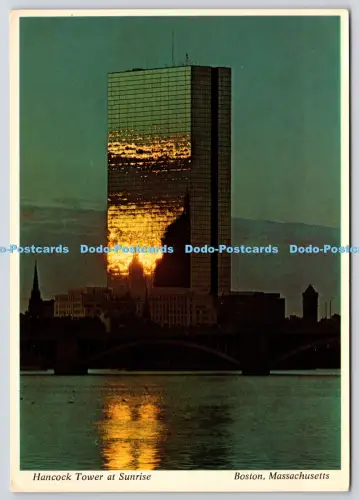 L364914 Boston Massachusetts Hancock Tower at Sunrise Klein Postkarte Service Fr