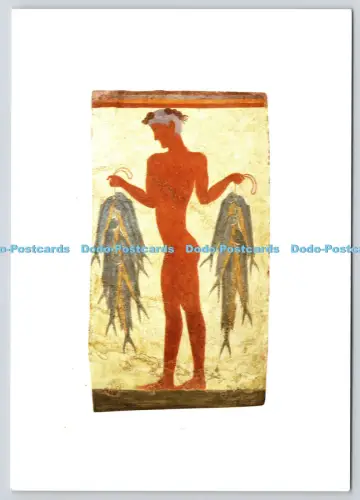 L364977 Fresque des Cyclades Le Pecheur Maison Akrotiri Musee National d archeol