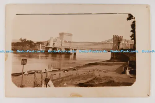 C033248 Conwy Hängebrücke. Wales. Postkarte