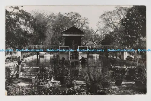 C0338 Garnison Mhow. Indien. Cantonment Garden. Gartenhaus