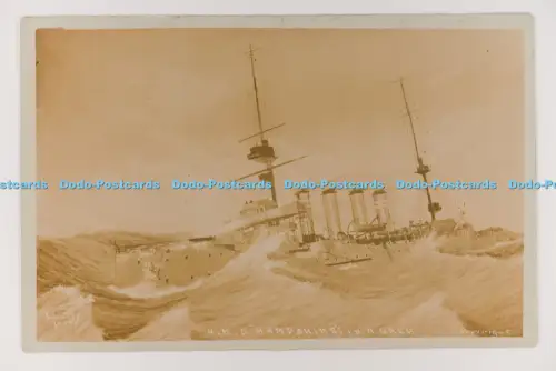 C033362 HMS Hampshire. In a Gale