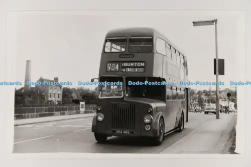 C033447 Bus. Burton Via Swadlincote. 704. Midland. XHA465. Altes Foto