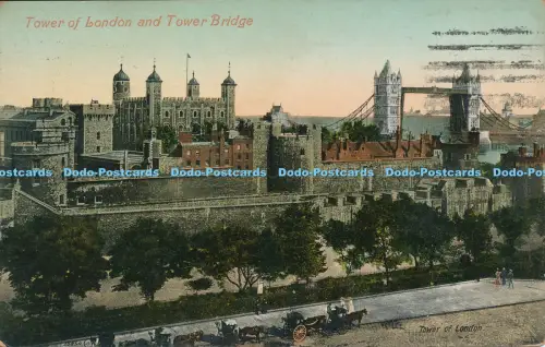 R048059 Tower of London und Tower Bridge Valentine 1912
