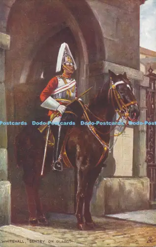 R048117 Whitehall Sentry on Guard Tuck Oilette No 6412