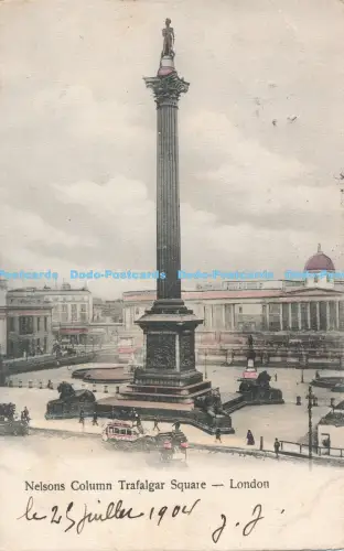 R048138 Nelsons Säule Trafalgar Square London Empire 1904