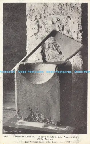 R048153 Tower of London Hinrichtungsblock und Axt im weißen Turm Sturm und Pold