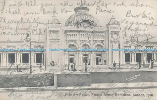 R048161 Fine Art Palace Franco British Exhibition London 1908 Valentine 1908
