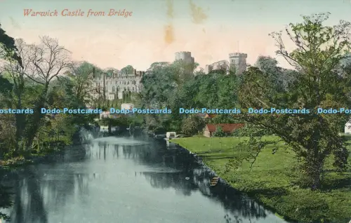 R048303 Warwick Castle from Bridge Valentine 1917
