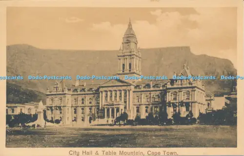 R048330 Rathaus und Tafelberg Kapstadt