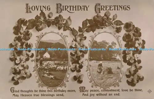 R048332 Liebevolle Geburtstagsgrüße Land Szene Valentinstag XL 1913
