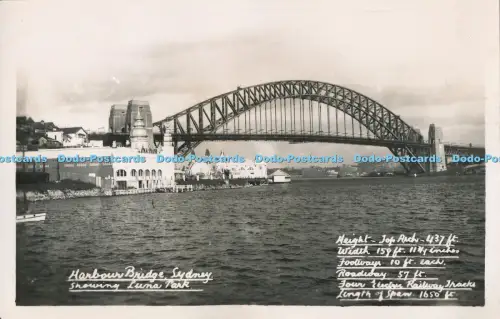 R048334 Harbour Bridge Sydney Showing Luna Park Mowbray
