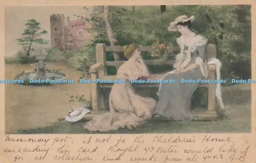 R048347 Alte AK Frauen reden künstlerisch 1904