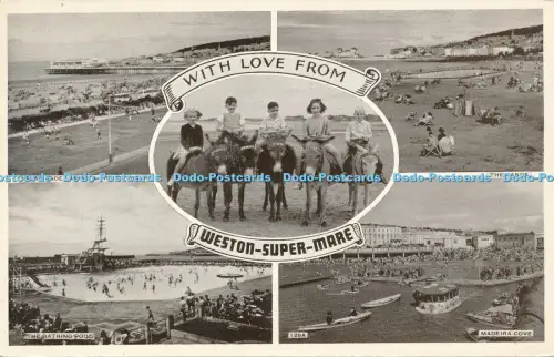 R048348 With Love from Weston Super Mare Multi View 1956