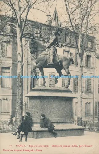 R048628 Nancy Square Lafayette Statue de Jeanne d Arc par Fremiet Reunis