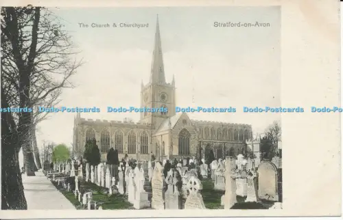 R048635 Die Kirche und der Kirchhof Stratford auf Avon Stewart und Woolf