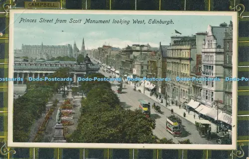 R048651 Princes Street vom Scott Monument Blick nach Westen Edinburgh Philco