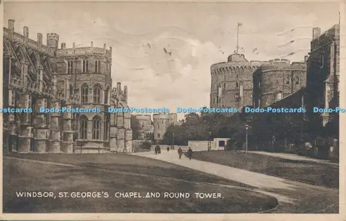 R048726 Windsor St Georges Kapelle und runder Turm 1927