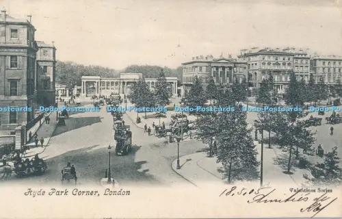R048733 Hyde Park Corner London Valentine 1905