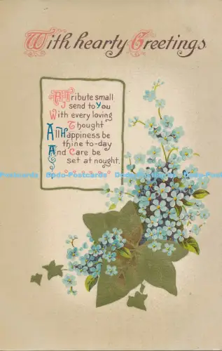 R048767 Mit Herzlichen Grüßen Blumen 1914