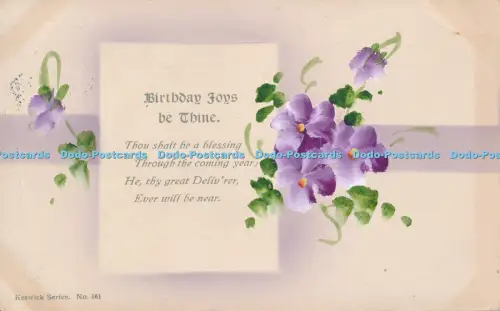 R048773 Grüße Geburtstag Freuden seien deine Blumen 1920